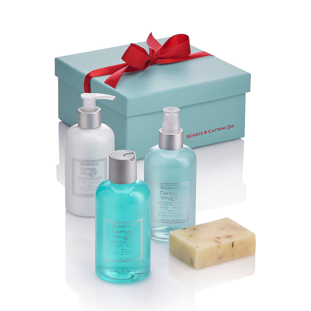 Caja Navidad 4 Productos Orquídea Blanca