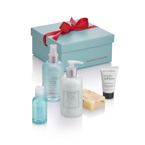 Caja de Regalo  Navidad Orquídea Blanca 5 productos